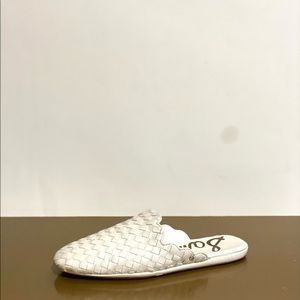 Sam Edelman Katy Mule Woven White Mules